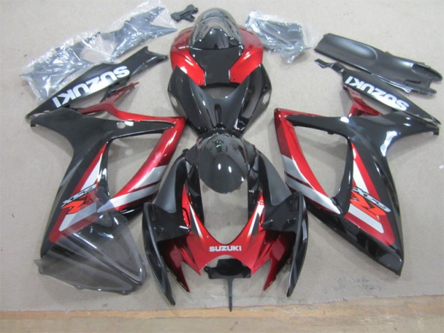 Purchase 2006-2007 Black Red Suzuki GSXR600 Motorcycle Fairing Kits UK