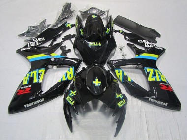 Purchase 2006-2007 Black Yellow Rizla Suzuki GSXR600 Moto Fairings UK