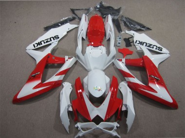 Purchase 2008-2010 White Red Suzuki GSXR600 Motorcyle Fairings UK