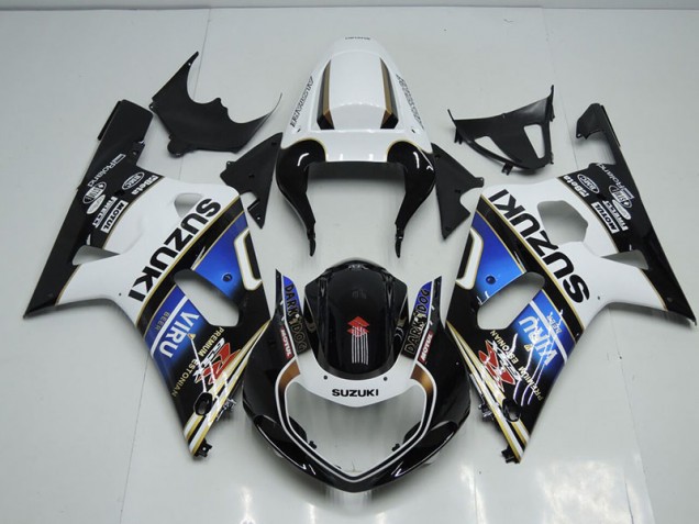 Purchase 2001-2003 Black White Blue Viru Suzuki GSXR750 Bike Fairings UK