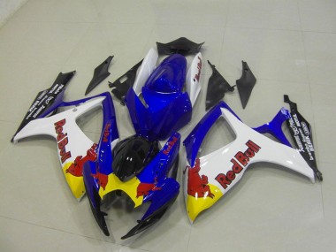 Purchase 2006-2007 Blue White Red Bull Suzuki GSXR750 Motorcyle Fairings UK