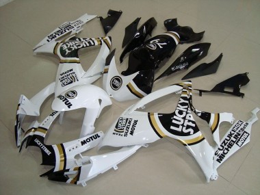 Purchase 2006-2007 White Lucky Strike Black Motul Suzuki GSXR750 Motorcycle Fairings Kit UK