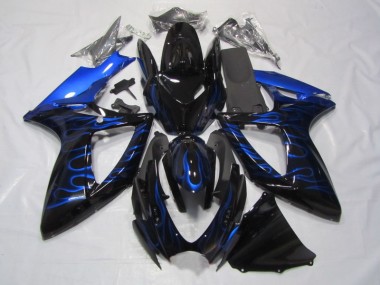 Purchase 2006-2007 Black Blue Flame Suzuki GSXR750 Bike Fairings UK