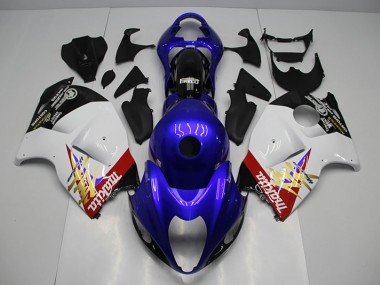 Purchase 1996-2007 Blue White Suzuki GSXR1300 Hayabusa Motor Bike Fairings UK