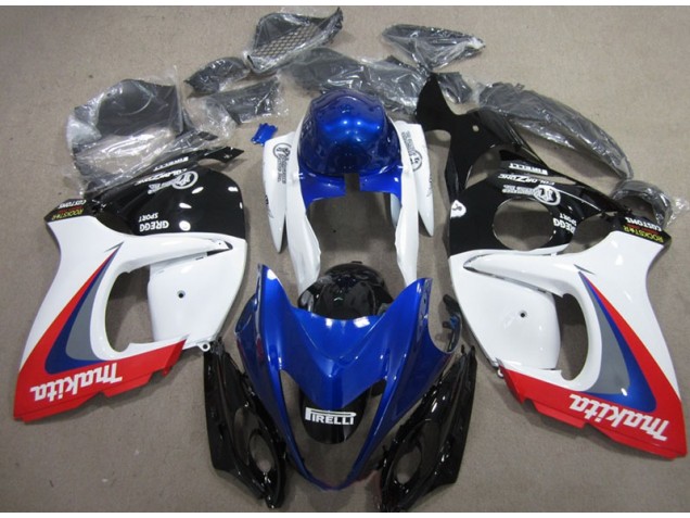 Purchase 2008-2019 White Blue Makita Suzuki GSXR1300 Hayabusa Moto Fairings UK