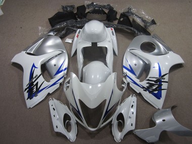 Purchase 2008-2019 White Blue Suzuki GSXR1300 Hayabusa Motorcycle Fairings UK