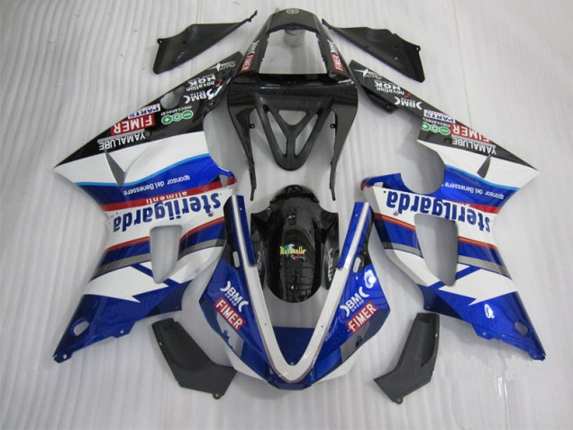 Purchase 2000-2001 Black White Blue Santander Yamaha YZF R1 Replacement Fairings UK