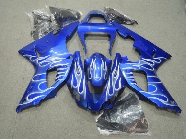 Purchase 2000-2001 Blue White Flame Yamaha YZF R1 Motorcycle Fairings Kit UK