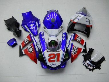 Purchase 2015-2019 Blue Red KGN 21 Yamaha YZF R1 Motorbike Fairing UK