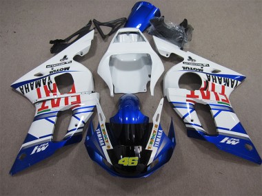 Purchase 1998-2002 White Blue Fiat 46 Yamaha YZF R6 Motorcycle Fairings Kits UK