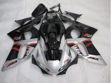 Purchase 1998-2002 Black Silver Yamaha YZF R6 Motorcycle Fairing Kit UK