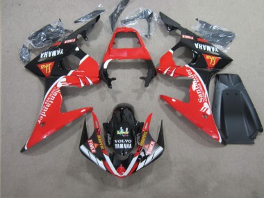 Purchase 2003-2005 Red Black Santander Yamaha YZF R6 Motorcycle Replacement Fairings UK