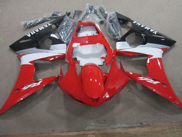 Purchase 2003-2005 Red White Yamaha YZF R6 Motorcycle Fairings UK