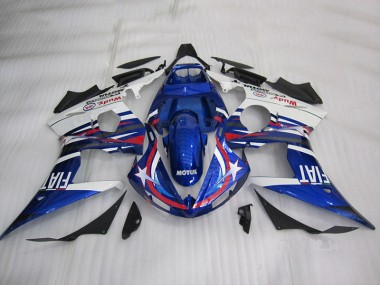 Purchase 2003-2005 Blue White Motul Fiat Yamaha YZF R6 Motorcycle Fairing UK