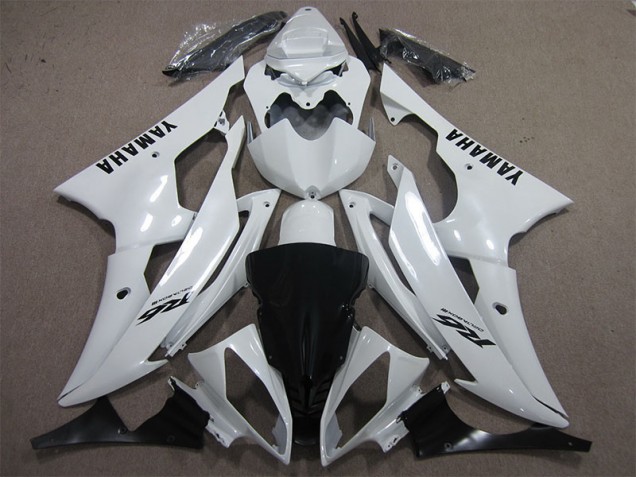 Purchase 2008-2016 White Black Decal Yamaha YZF R6 Motorcycle Fairing Kits UK