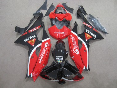 Purchase 2008-2016 Black Red White Santander Yamaha YZF R6 Bike Fairings UK